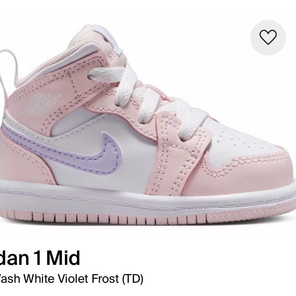 Jordan 1 Mid -Nike Kids Sneakers - pink wash white violet